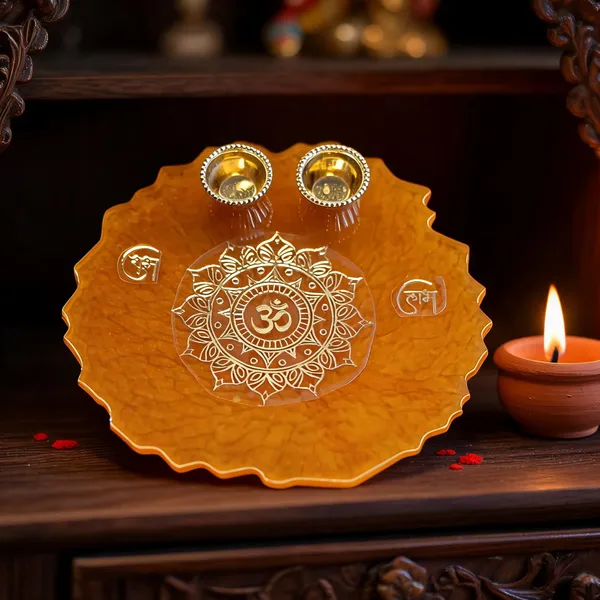 Acrylic_Devotional_Om_Mandala_Pooja_Thali_Set