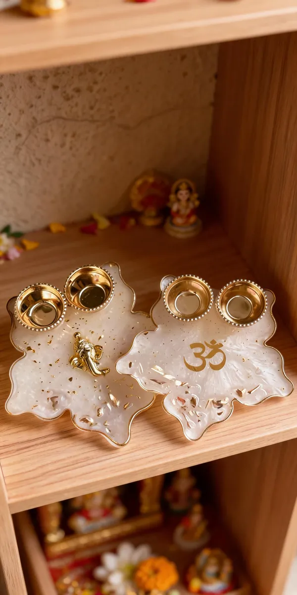 Resin_Devotional_Lotus_Om_Four_Diya_Pooja_Thali_Set