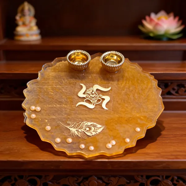 Metal_Acrylic_Devotional_Om_Peacock_Engraved_Pooja_Thali