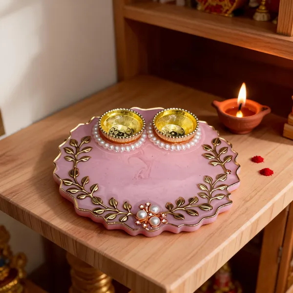 Resin_Metal_Festive_Floral_Vine_Pooja_Thali_Set