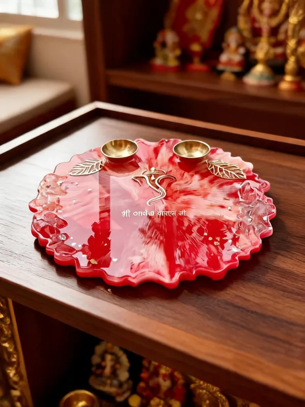 Metal_Resin_Festive_Floral_Decorative_Pooja_Thali_Set