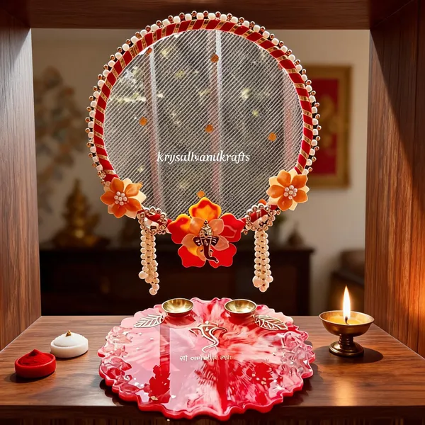 Metal_Resin_Festive_Floral_Decorative_Pooja_Thali_Set