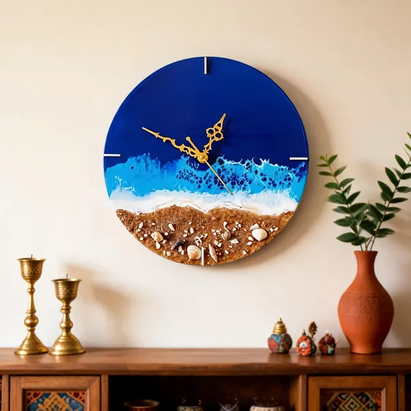 Mdf_Glass_Beach_Scene_Round_Wall_Clock