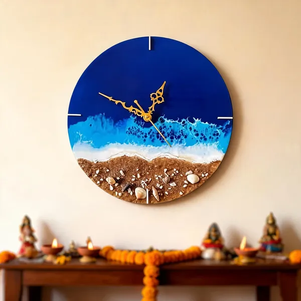 Mdf_Glass_Beach_Scene_Round_Wall_Clock
