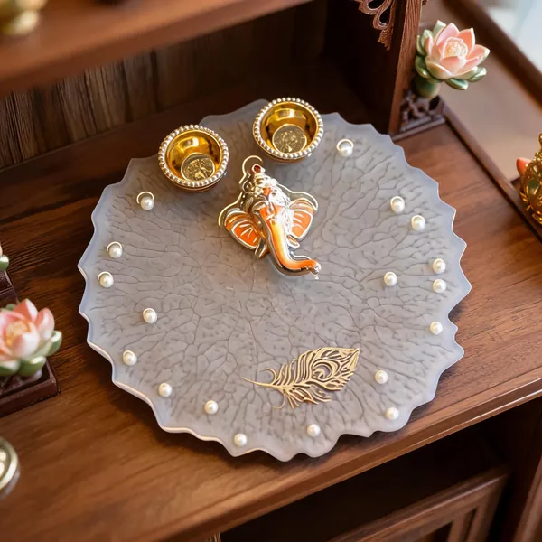 Metal_Resin_Festive_Ganesha_Peacock_Pooja_Thali_Set