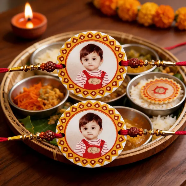 Red_Thread_Beaded_Photo_Print_Rakhi_Set_For_Kids