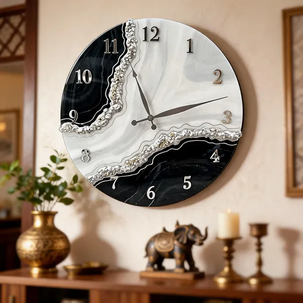Mdf_Glass_Abstract_Marble_Pattern_Round_Wall_Clock