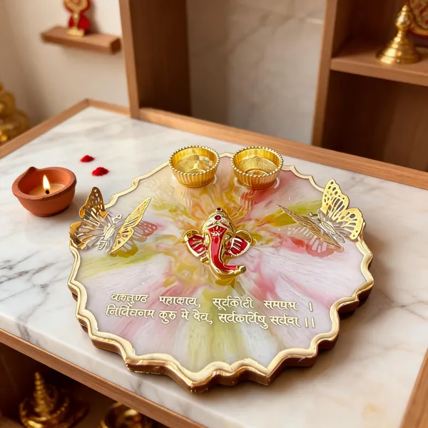 Metal_Resin_Traditional_Ganesha_Floral_Pooja_Thali_Set