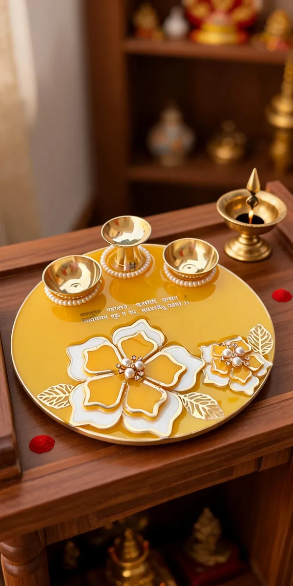 Metal_Traditional_Floral_Gold_Finish_Pooja_Thali_Set