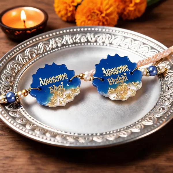 Blue_Resin_Awesome_Bhai_Braided_Cord_Rakhi_Set_-_Pack_Of_2