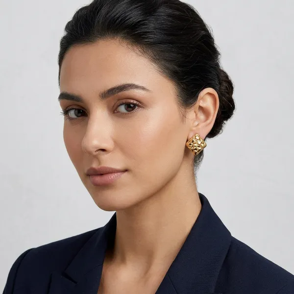 Gold_Stainless_Steel_Geometric_Diamond_Stud_Earrings_For_Women