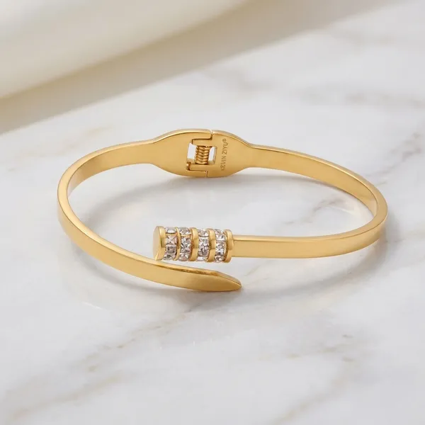 Gold_Stainless_Steel_Open_Cuff_Bracelet_For_Women