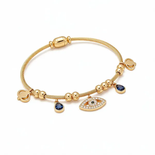 Gold_Stainless_Steel_Evil_Eye_Charm_Bracelet_For_Women