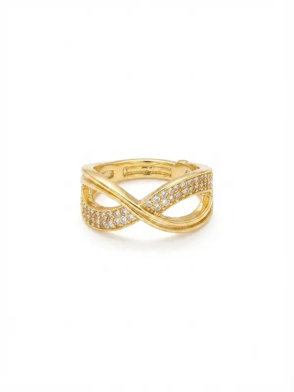 Gold_Stainless_Steel_Infinity_Crossover_Ring_For_Women