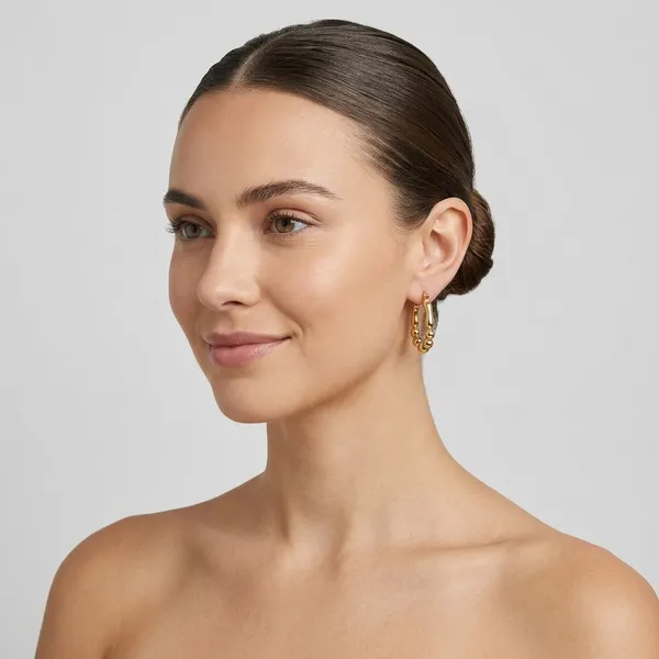 Gold_Stainless_Steel_Beaded_Hoop_Earrings_For_Women