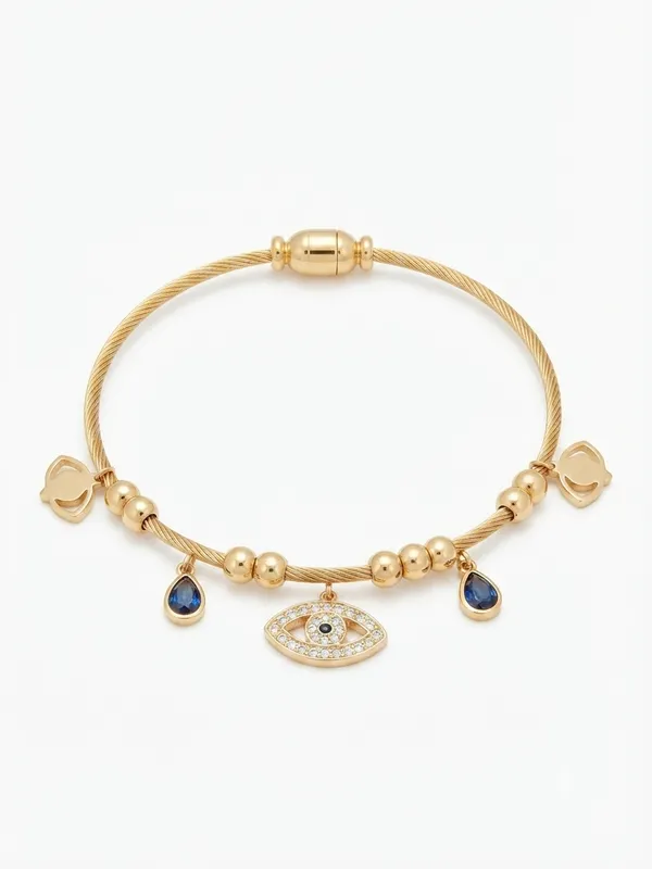 Gold_Stainless_Steel_Evil_Eye_Charm_Bracelet_For_Women