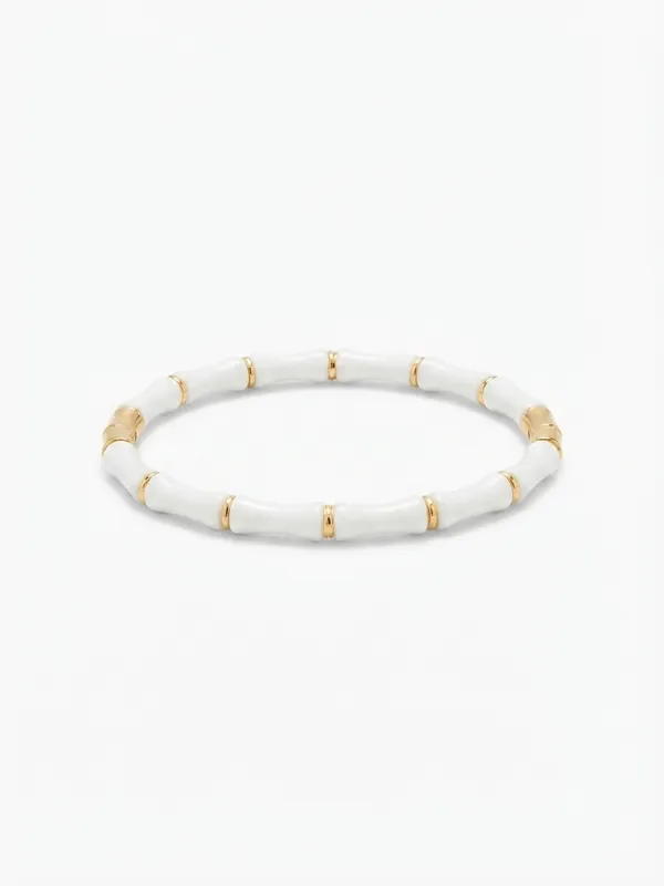White_Gold_Stainless_Steel_Enamel_Segmented_Bangle_For_Women