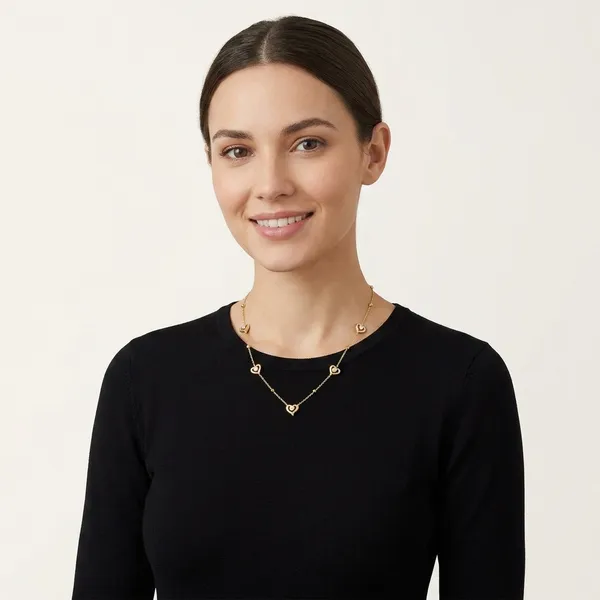 Gold_Stainless_Steel_Heart_Motif_Clear_Stone_Necklace_For_Women