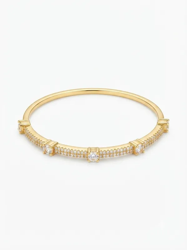 Gold_Stainless_Steel_Stone_Embellished_Bangle_For_Women