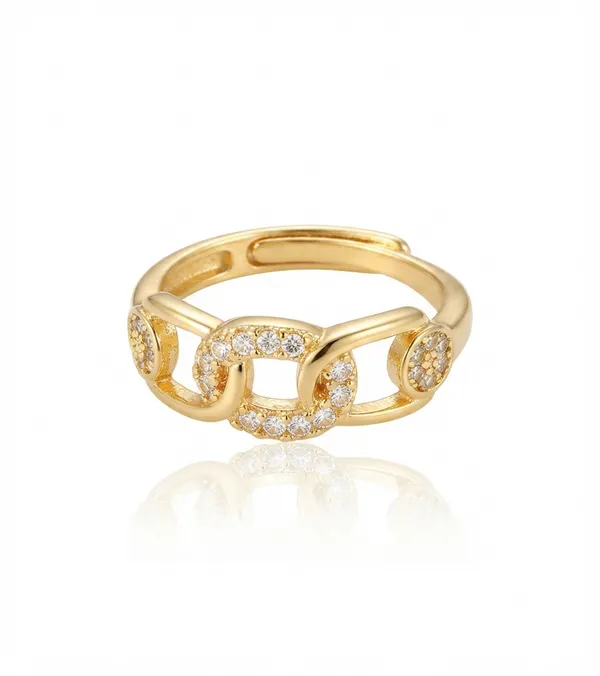 Gold_Stainless_Steel_Crystal_Embellished_Open_Link_Ring_For_Women