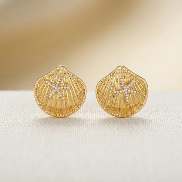 Gold_Stainless_Steel_Starfish_Stud_Earrings_For_Women