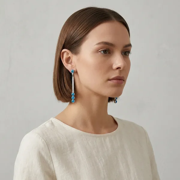 Blue_Silver_Stainless_Steel_Long_Chain_Drop_Earrings_For_Women