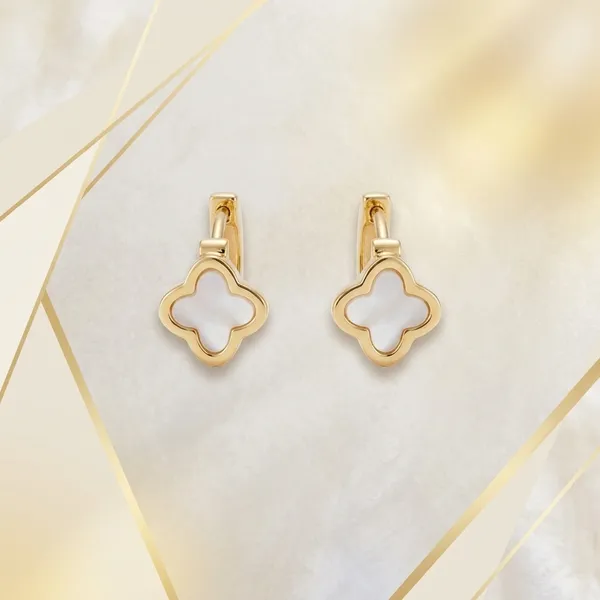 Gold_Stainless_Steel_Clover_Drop_Earrings_For_Women