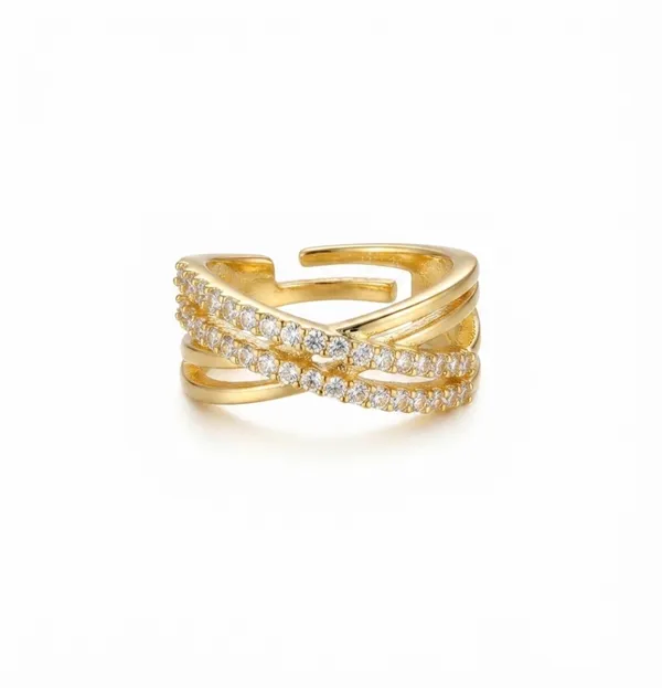 Gold_Stainless_Steel_Crystal_Overlapping_Open_Ring_For_Women