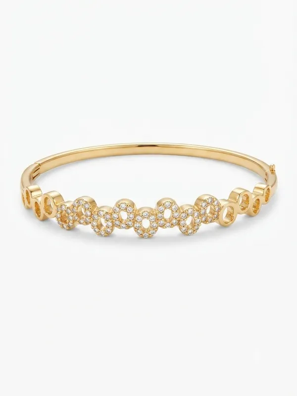 Gold_Stainless_Steel_Stone_Studded_Floral_Bracelet_For_Women