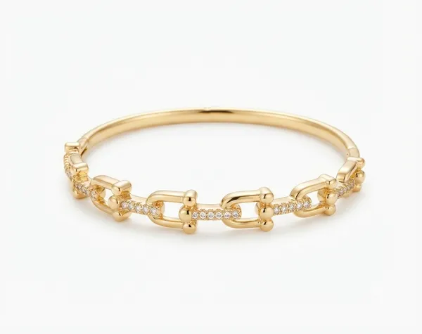 Gold_Stainless_Steel_Stone_Accent_Link_Bracelet_For_Women