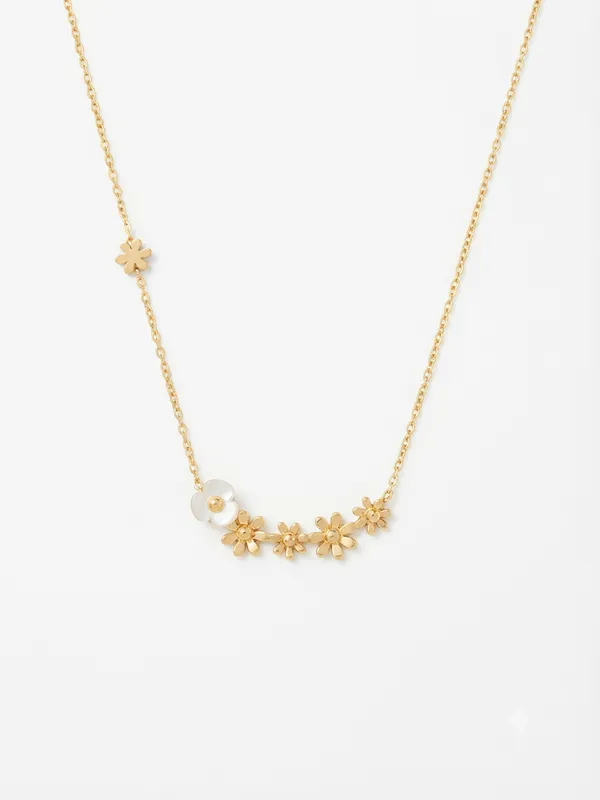 Gold_Stainless_Steel_Floral_Chain_Necklace_For_Women