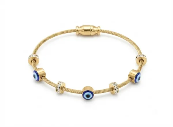 Gold_Stainless_Steel_Twisted_Cable_Evil_Eye_Bracelet_For_Women