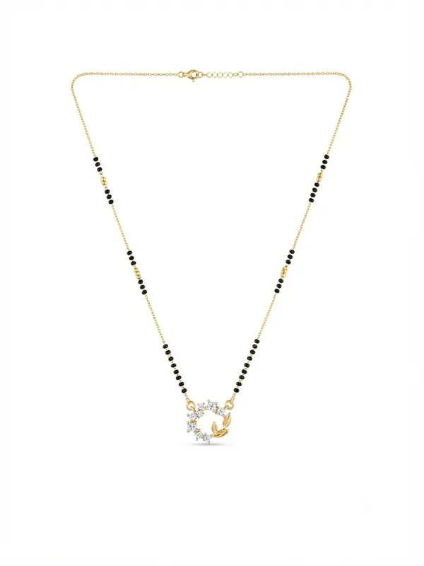 Gold_Stainless_Steel_Black_Beaded_Floral_Mangalsutra_For_Women