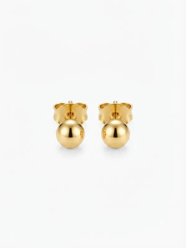Gold_Stainless_Steel_Polished_Ball_Stud_Earrings_For_Women