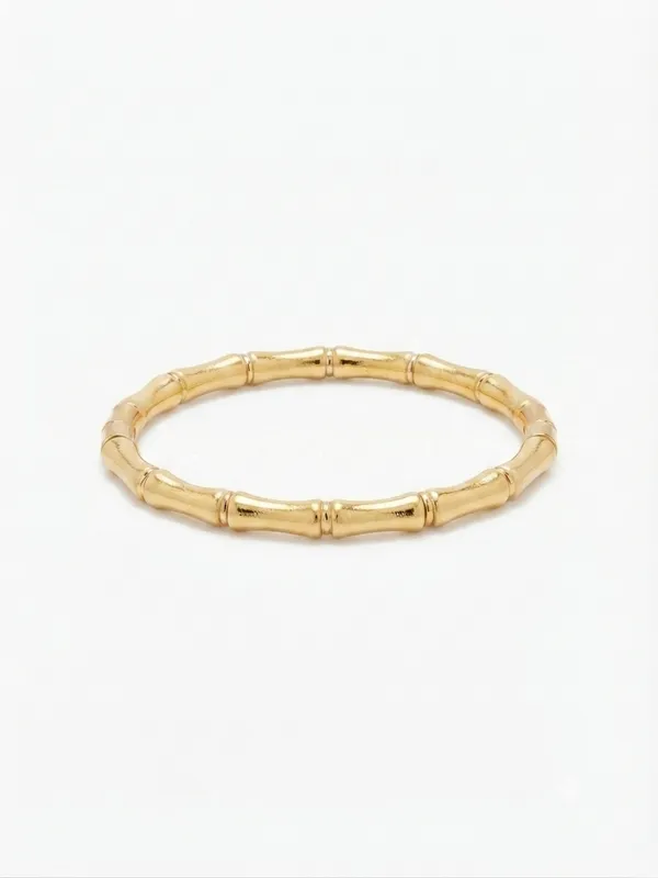 Gold_Stainless_Steel_Bamboo_Style_Bangle_For_Women