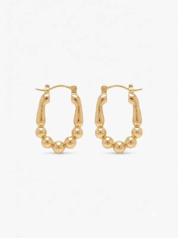 Gold_Stainless_Steel_Beaded_Hoop_Earrings_For_Women
