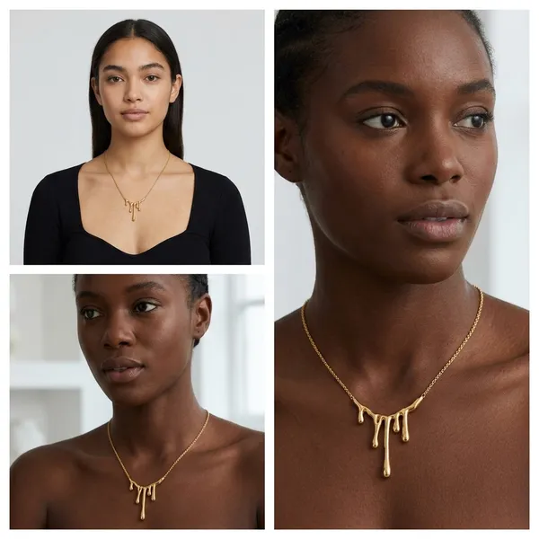Gold_Stainless_Steel_Drip_Pendant_Necklace_For_Women
