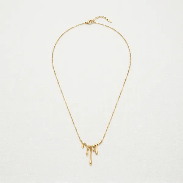 Gold_Stainless_Steel_Drip_Pendant_Necklace_For_Women