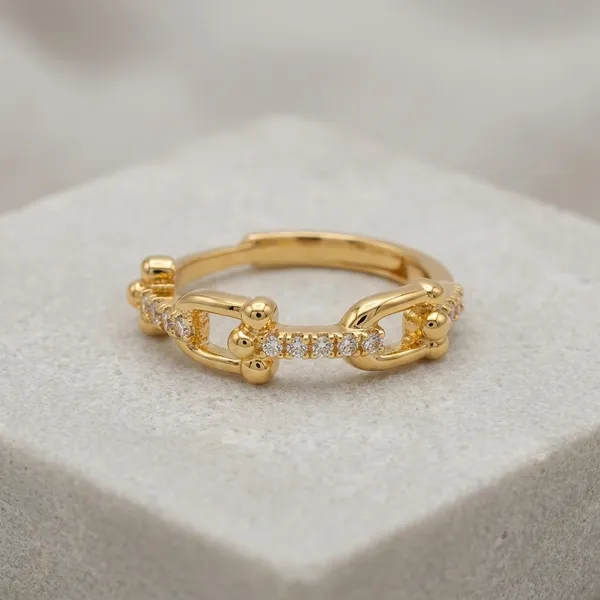 Gold_Stainless_Steel_Stone_Embellished_Link_Ring_For_Women