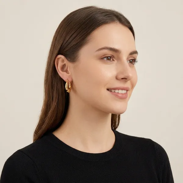 Gold_Stainless_Steel_Ornate_Hoop_Earrings_For_Women