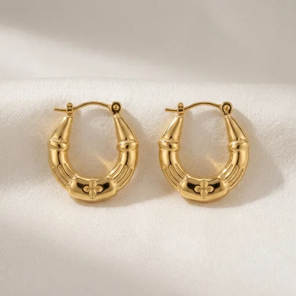 Gold_Stainless_Steel_Ornate_Hoop_Earrings_For_Women