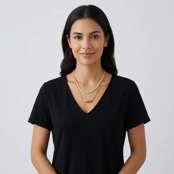Gold_Stainless_Steel_Layered_Chain_Necklace_For_Women