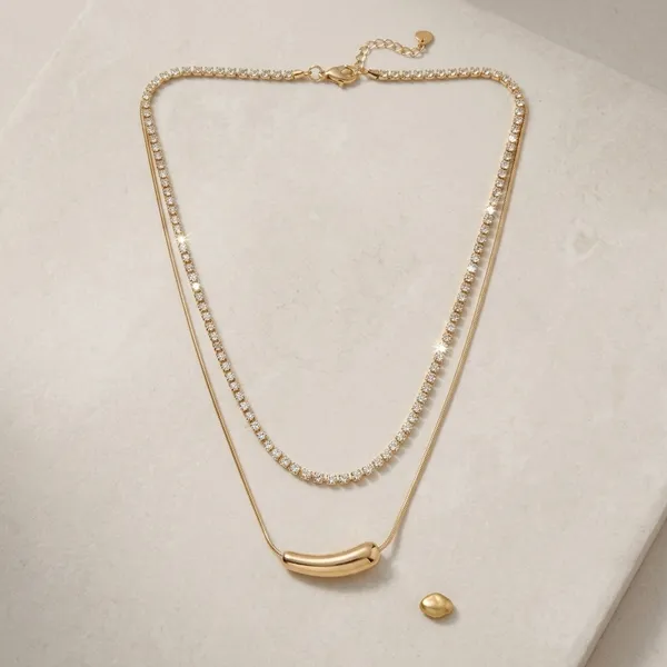 Gold_Stainless_Steel_Layered_Chain_Necklace_For_Women