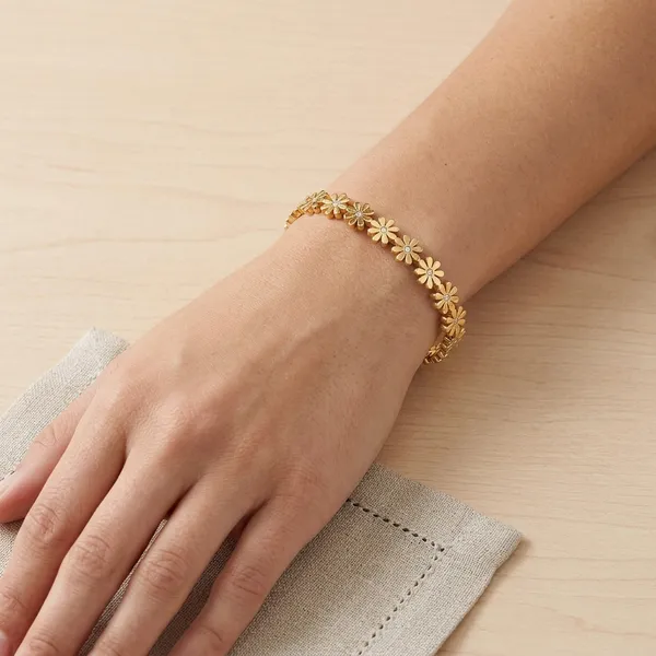 Gold_Stainless_Steel_Floral_Stone_Accent_Bangle_For_Women