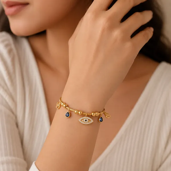 Gold_Stainless_Steel_Evil_Eye_Charm_Bracelet_For_Women