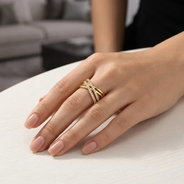 Gold_Stainless_Steel_Crystal_Overlapping_Open_Ring_For_Women