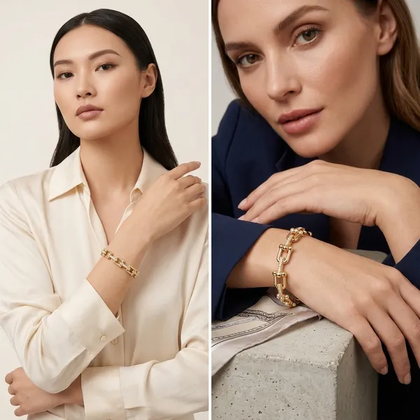 Gold_Stainless_Steel_Stone_Accent_Link_Bracelet_For_Women