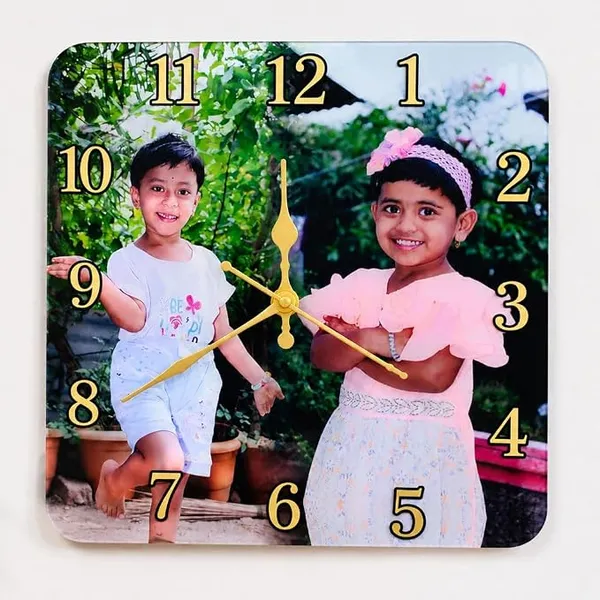 Multicolor_Acrylic_Personalised_Photo_Print_Square_Wall_Clock