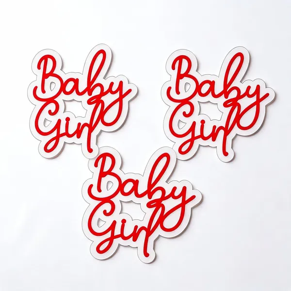 Red_Acrylic_Baby_Girl_Decorative_Sticker_Pack_Of_3