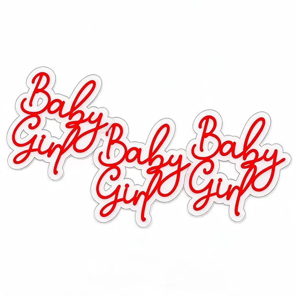 Red_Acrylic_Baby_Girl_Decorative_Sticker_Pack_Of_3